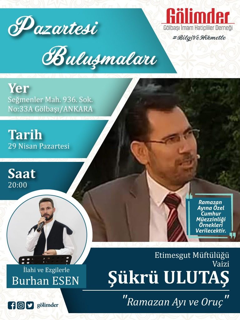 PAZARTESİ BULUŞMALARI: RAMAZAN AYI VE ORUÇ